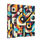 Geometric Symphony in Maximalist Hues Geometric Painting Canvas