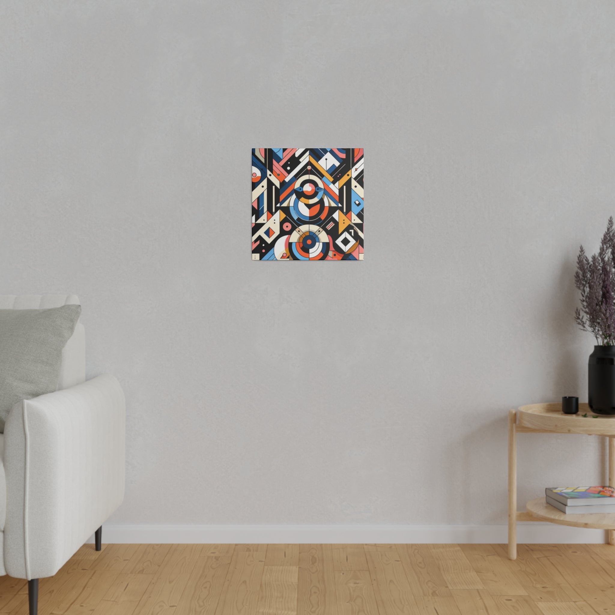 Confluence of Vibrant Symmetry Geometric Painting Canvas