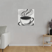 Minimalist Awakening The Essence of Coffee Art Coffee Art Canvas