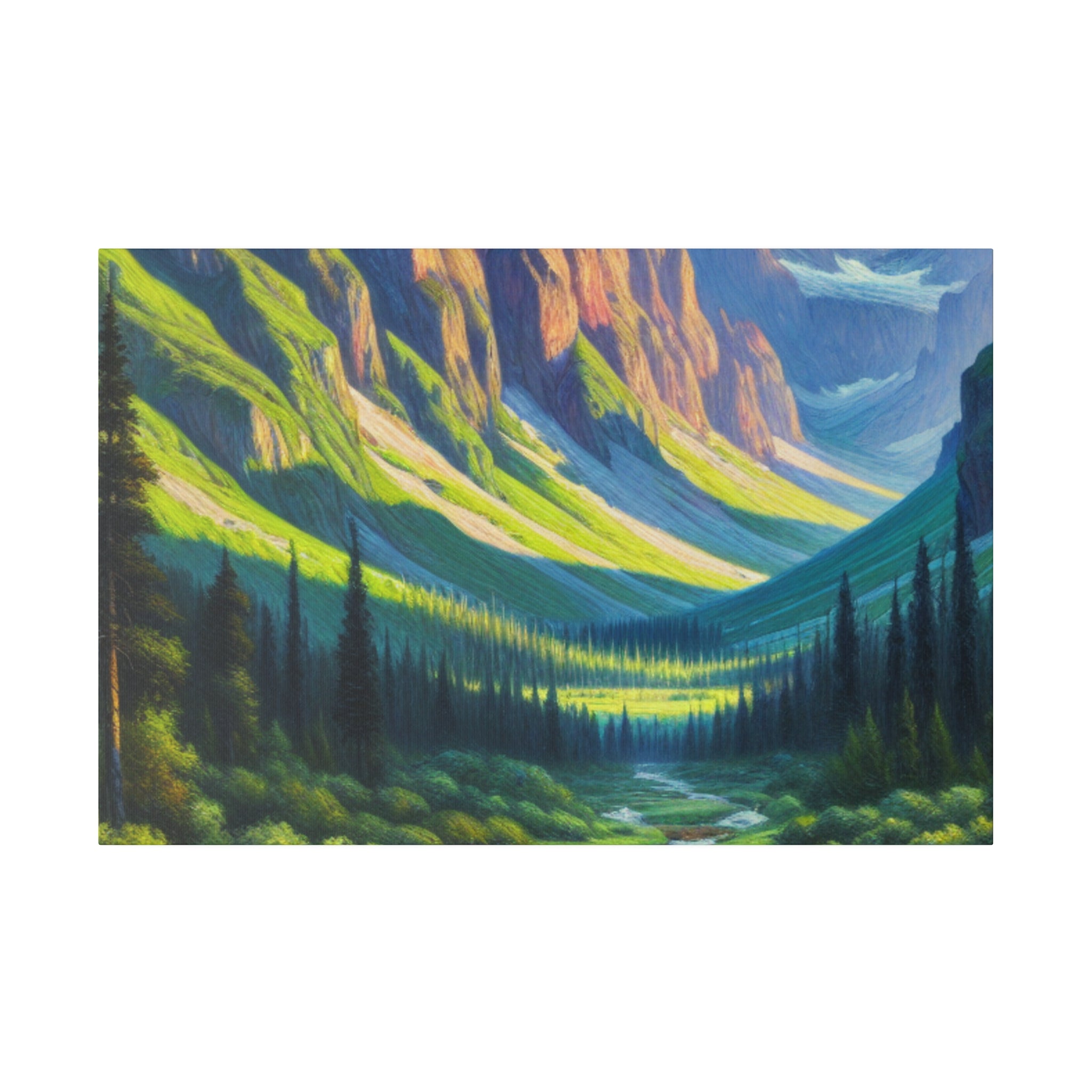 Majestic Dawn Mountain Landscape Painting Canvas