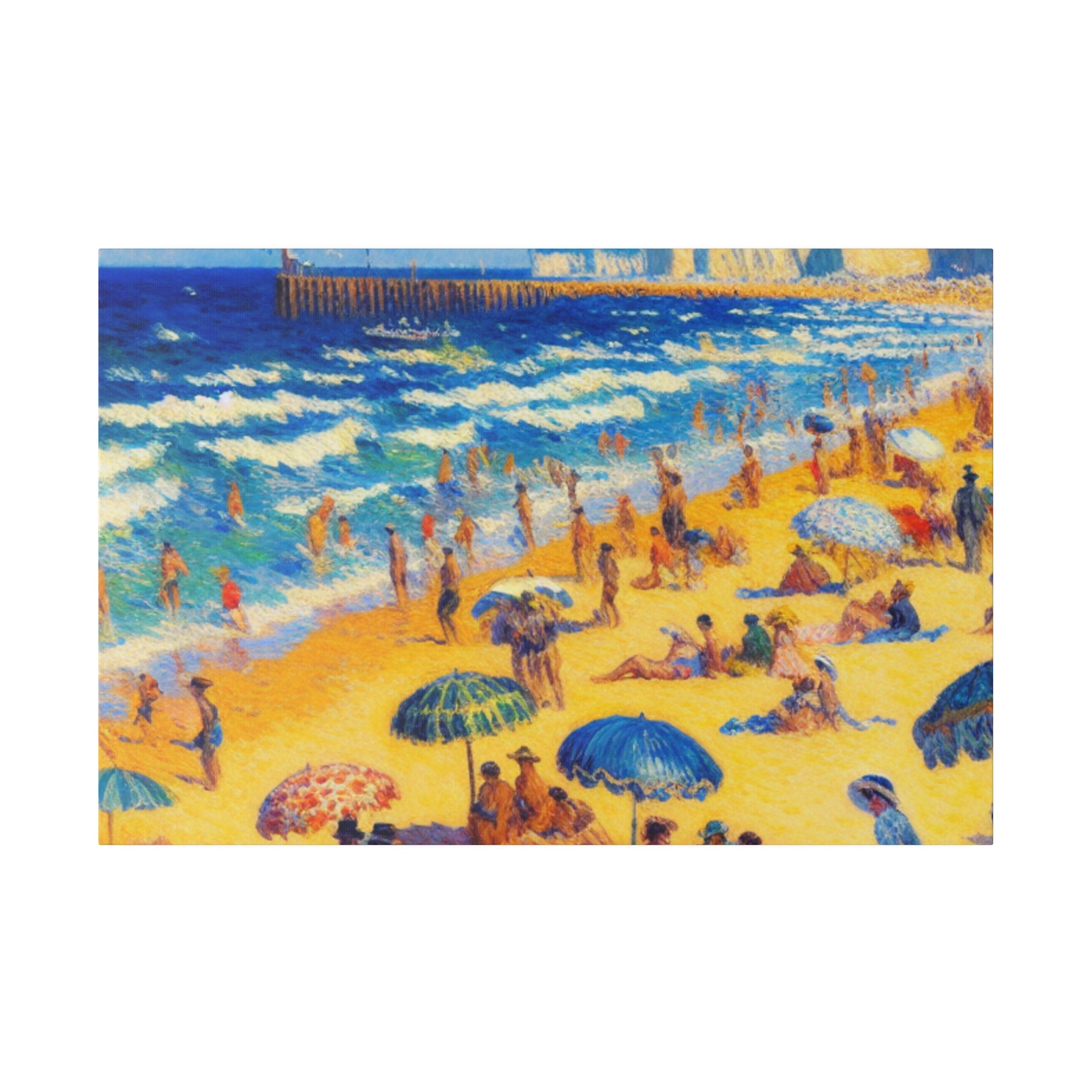 Sea Vintage Whispers Beach Painting Canvas