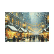 Christmas Market Street Canvas