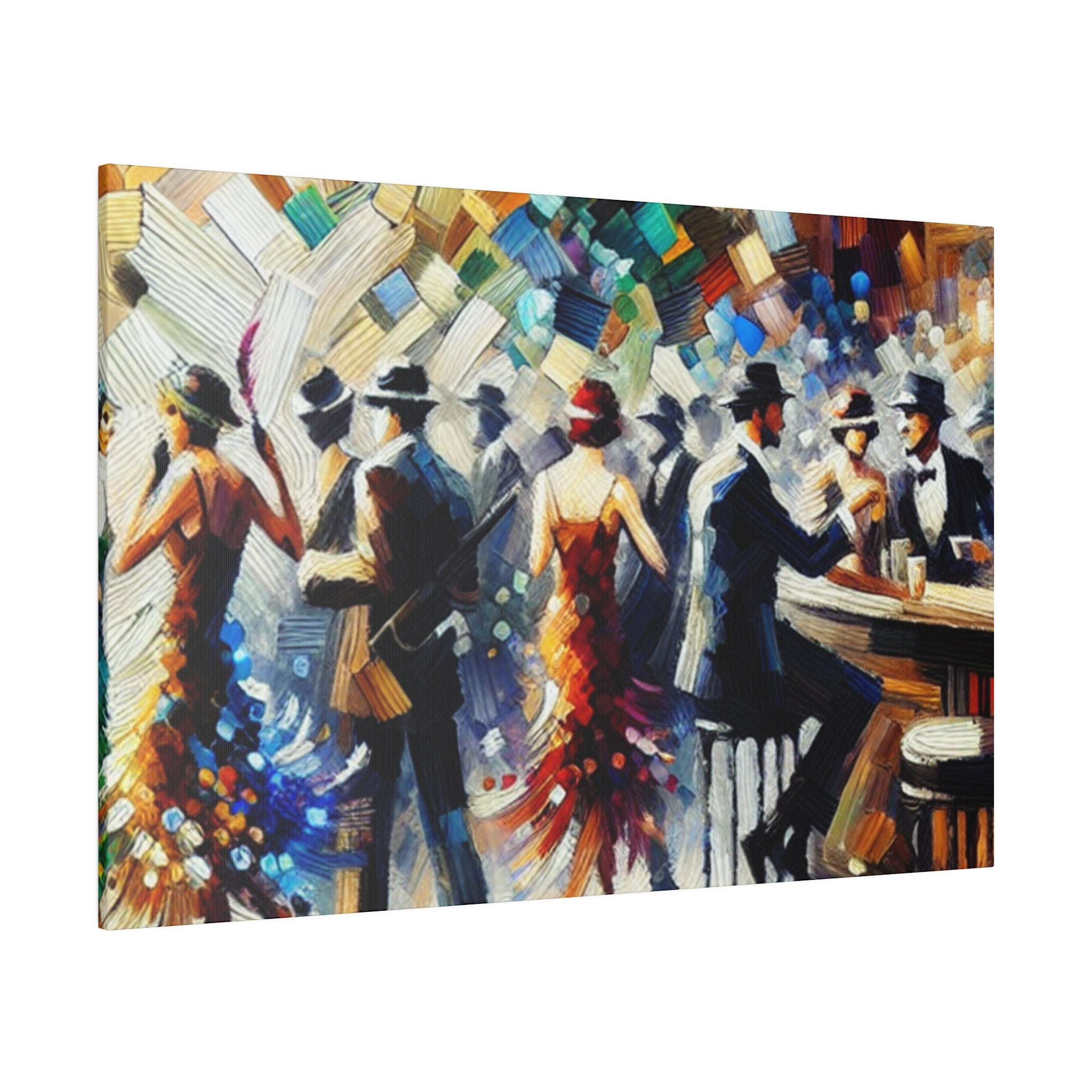 Gilded Rascal Revelry 1920s Retro Speakeasy Bar Art Canvas