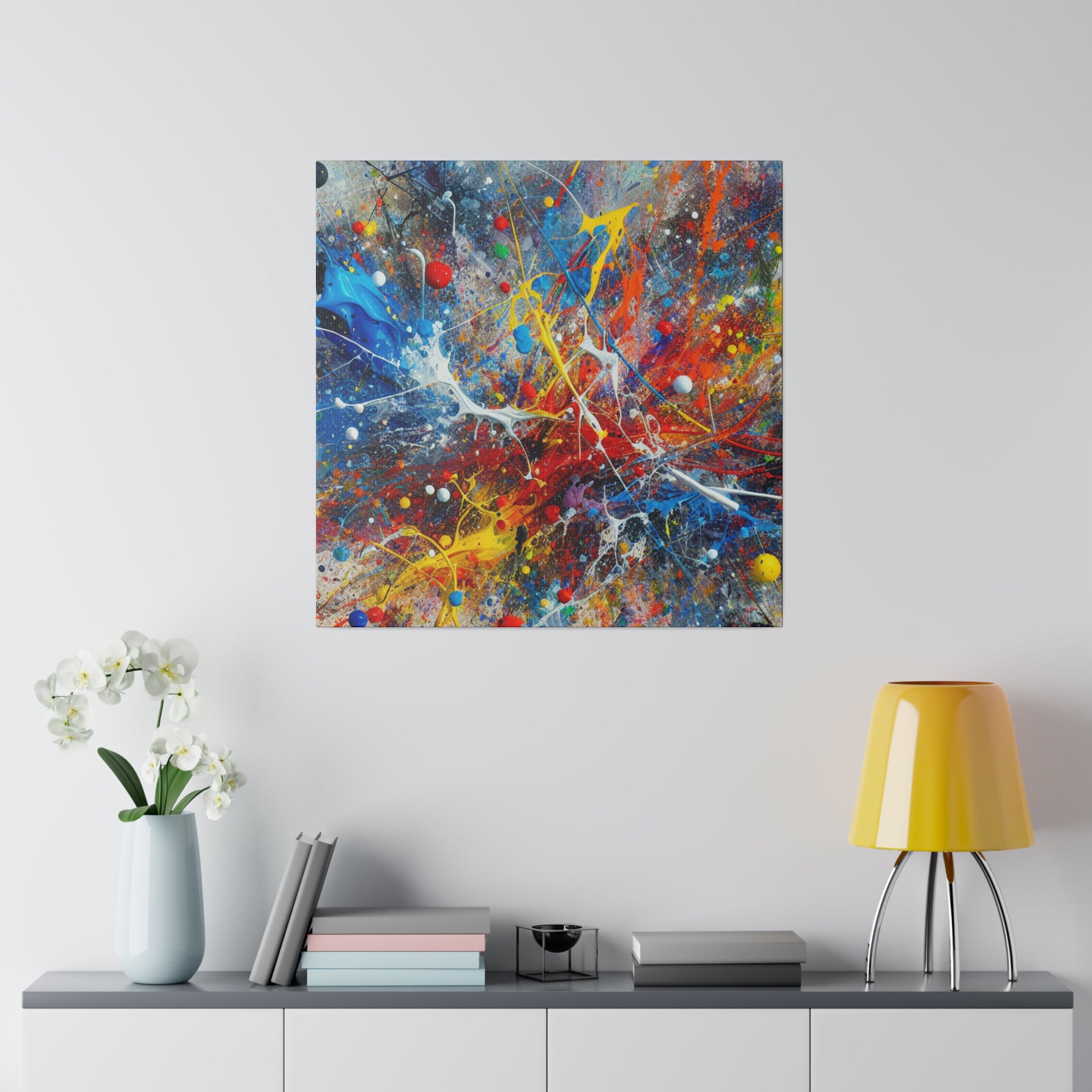 Striking Splatter Art Abstract Painting Canvas