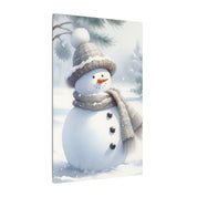 Scarfed Snowman Canvas