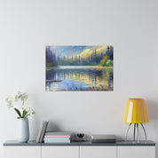 Aqua Serenity Canvas Lake Painting Canvas