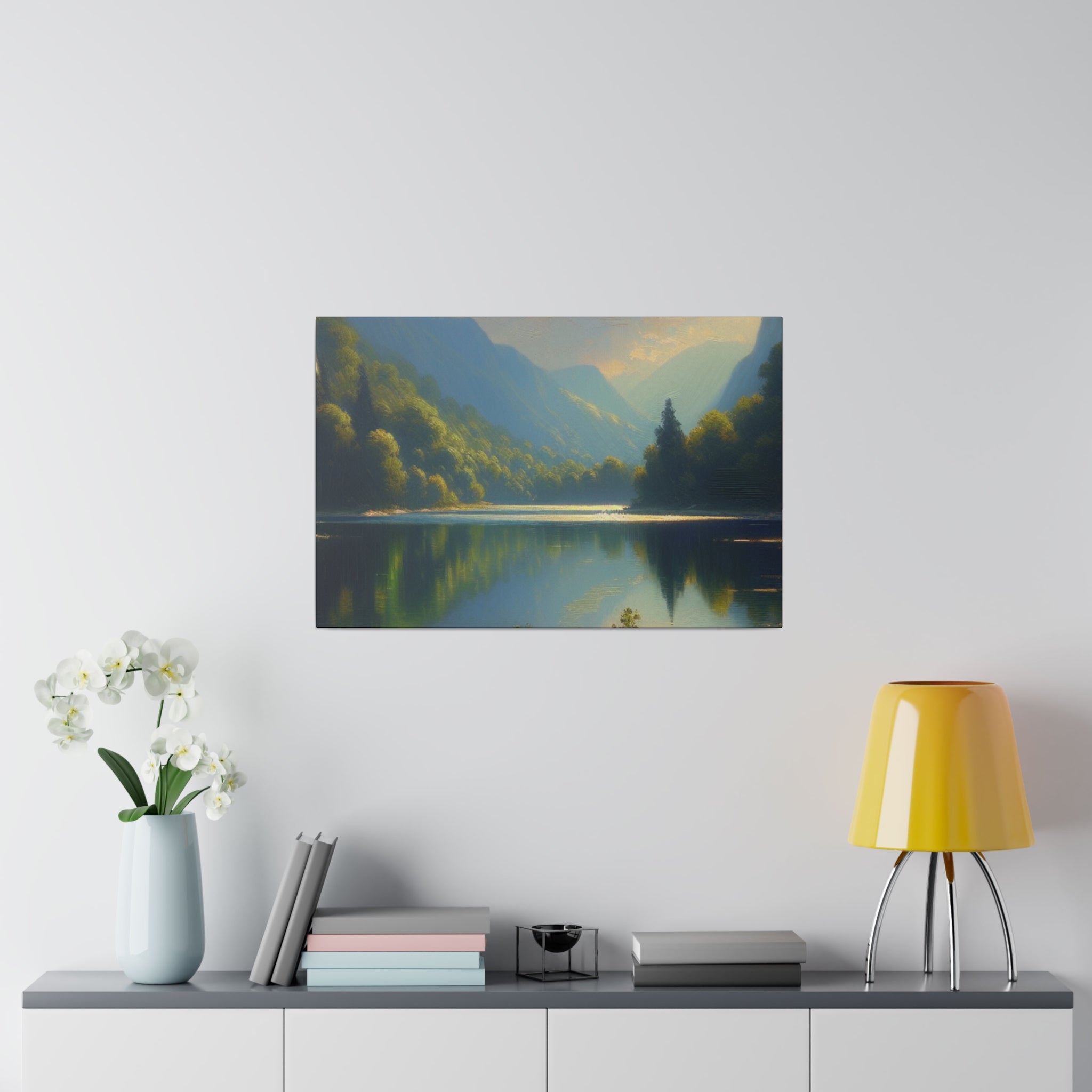 Lake Serenity Bliss Lake Painting Canvas