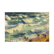 Sun-Soaked Sand Vintage Beach Painting Canvas