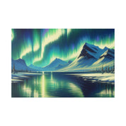 Aurora Frost Northern Lights Painting Canvas