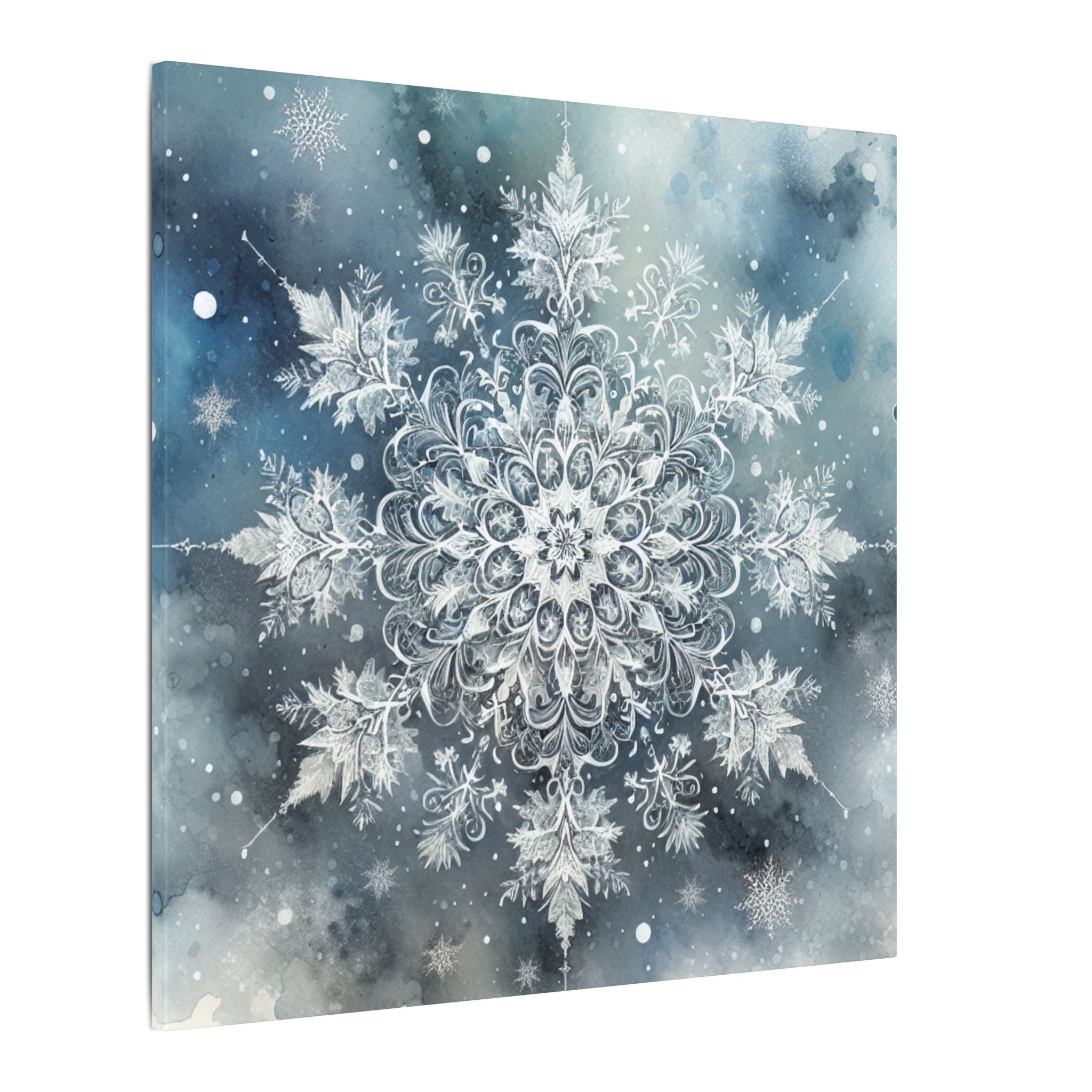Watercolor Snowflake Canvas