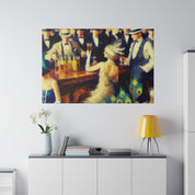 Moonlight Beer Haven Retro Speakeasy Bar Art Canvas