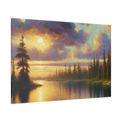 Serenity Lake Mirage Lake Painting Canvas