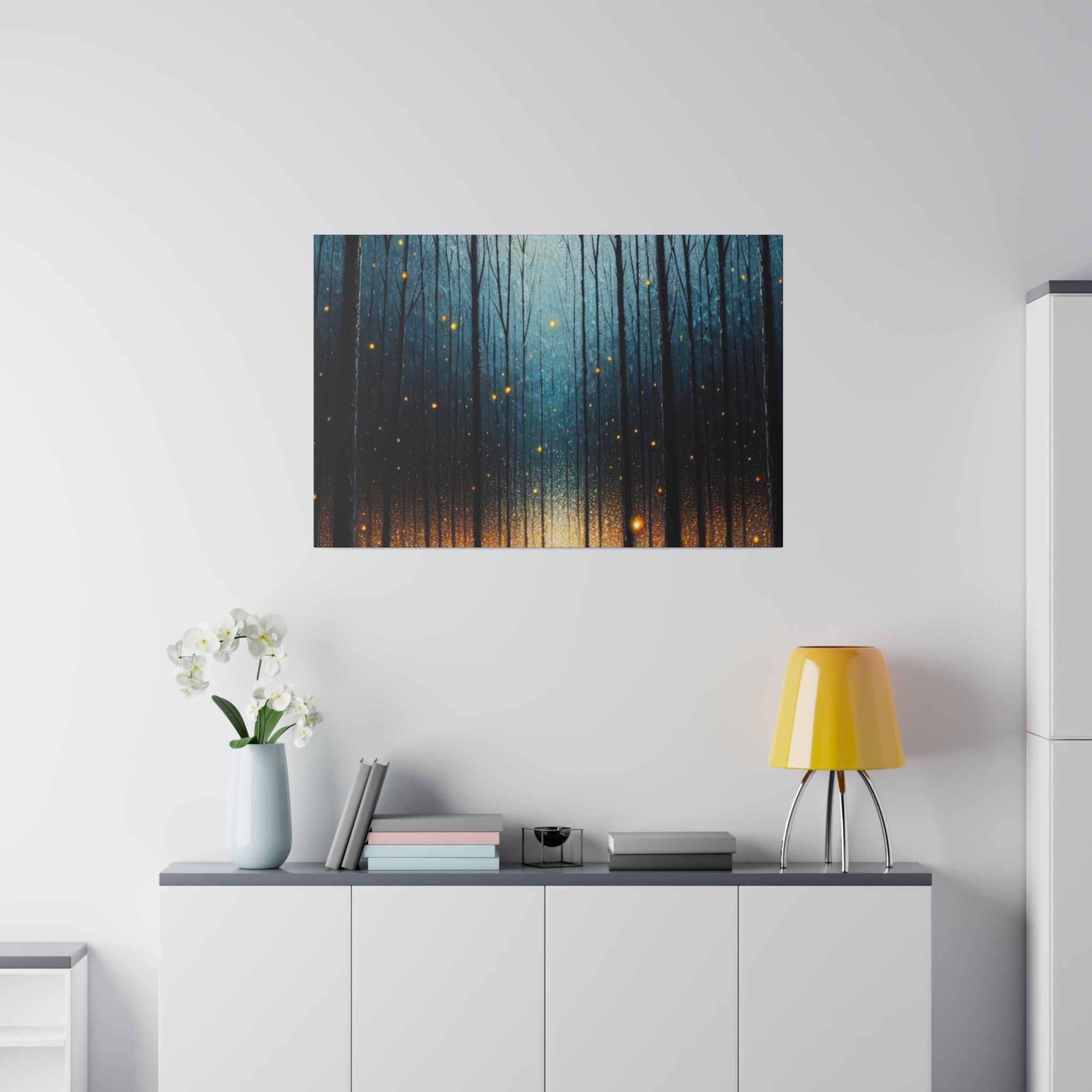 Forest Painting | Firefly Forest Landscape Canvas