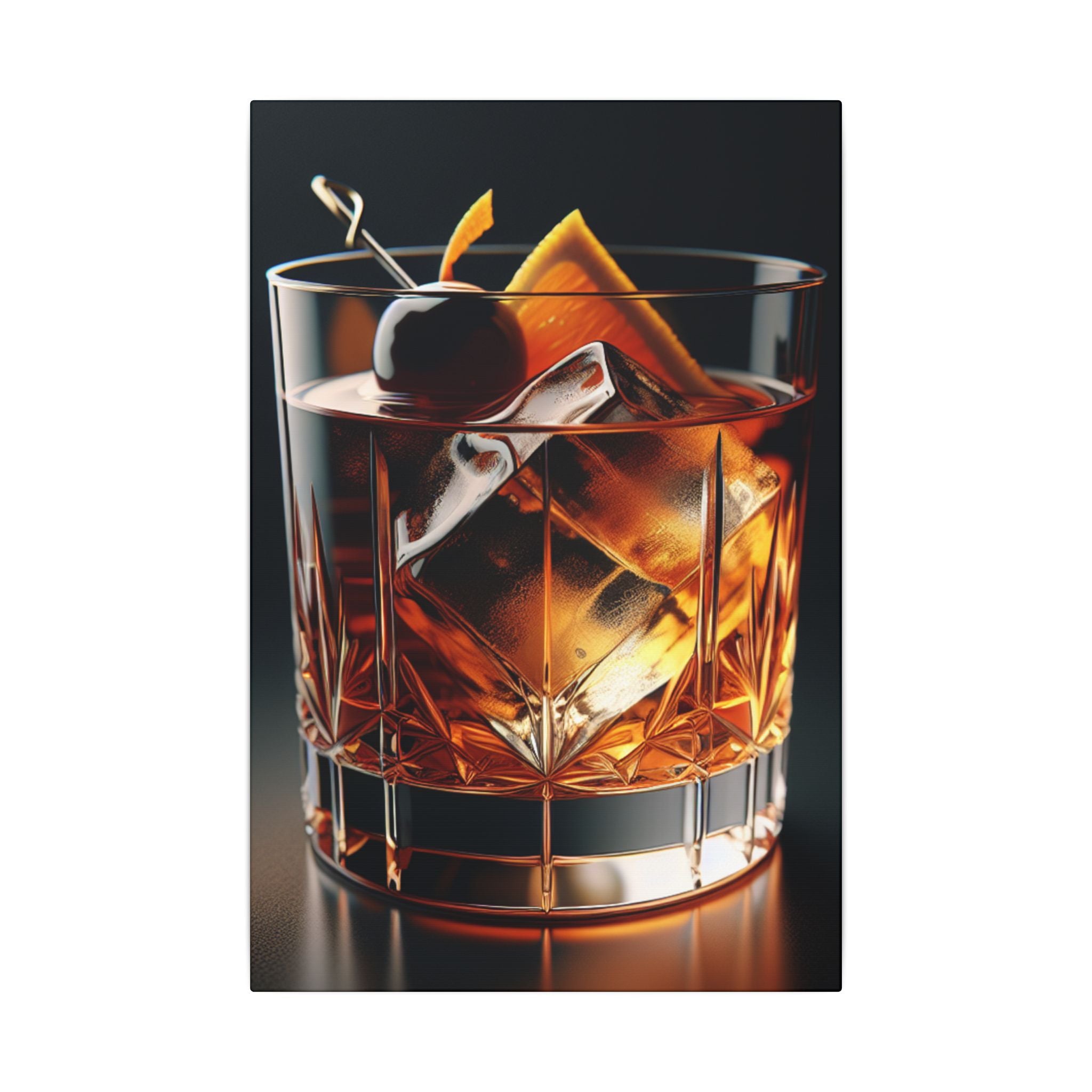 Old Fashioned Cocktail Modern Canvas