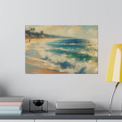 Tranquil Beachscape Beach Painting Canvas