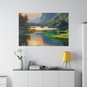 Serene & Silent Lake Reverie Lake Painting Canvas