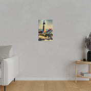 Impressionist Beacon Coastal Wall Art Lighthouse Painting Canvas