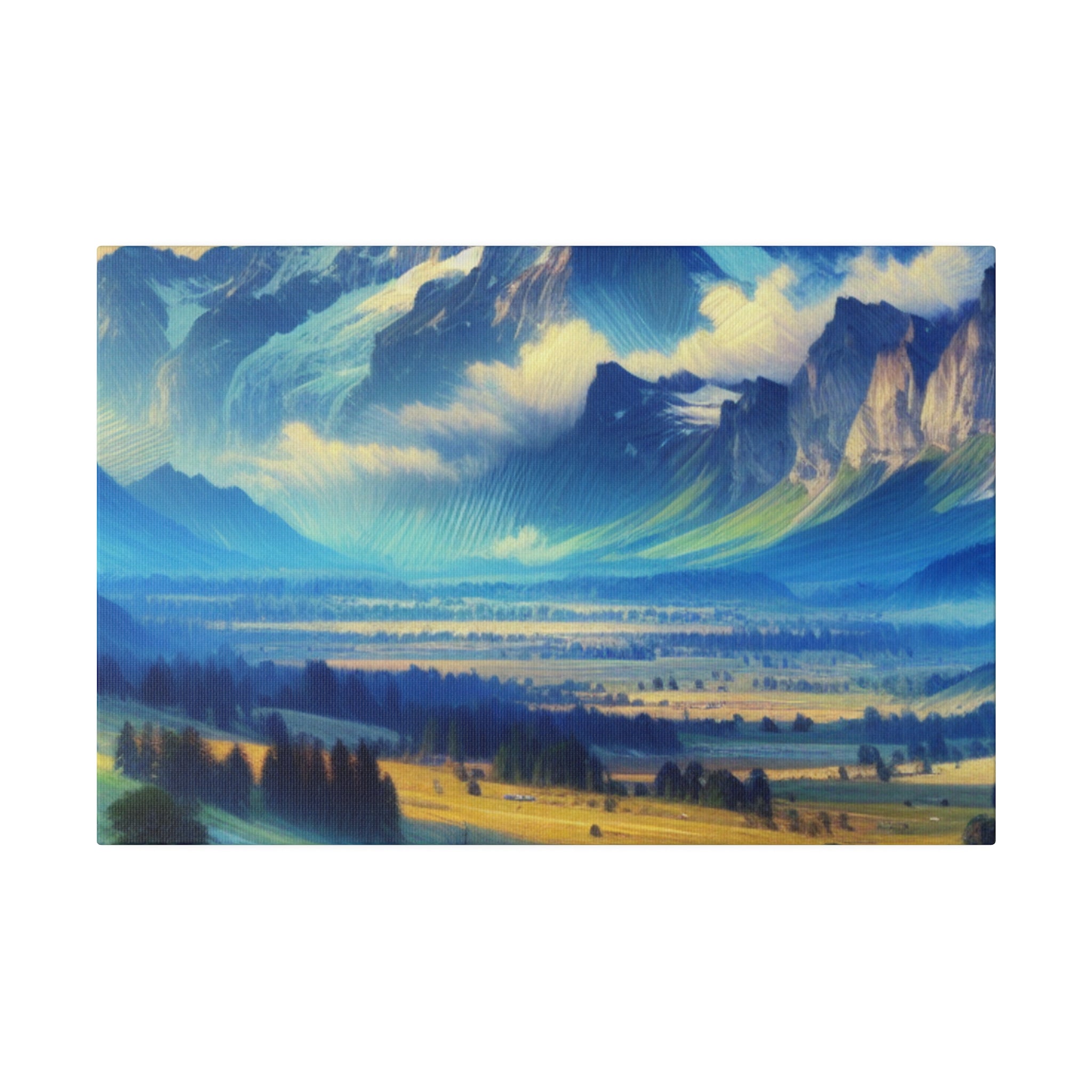 Summit Wonder Mountain Landscape Painting Canvas