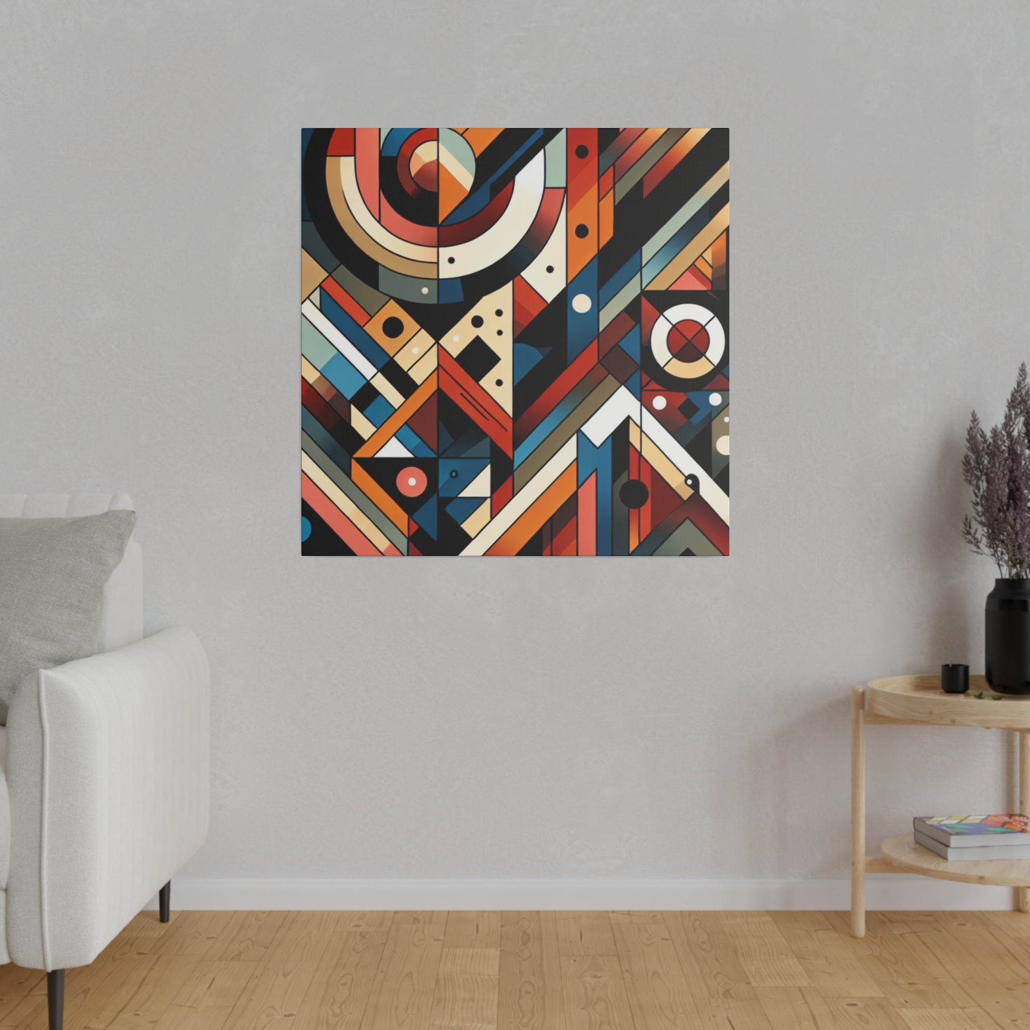 Vibrant Maximalist Symphony Geometric Painting Canvas