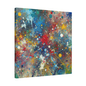 Split Splat Splatter Painting Colorful Abstract Art Canvas