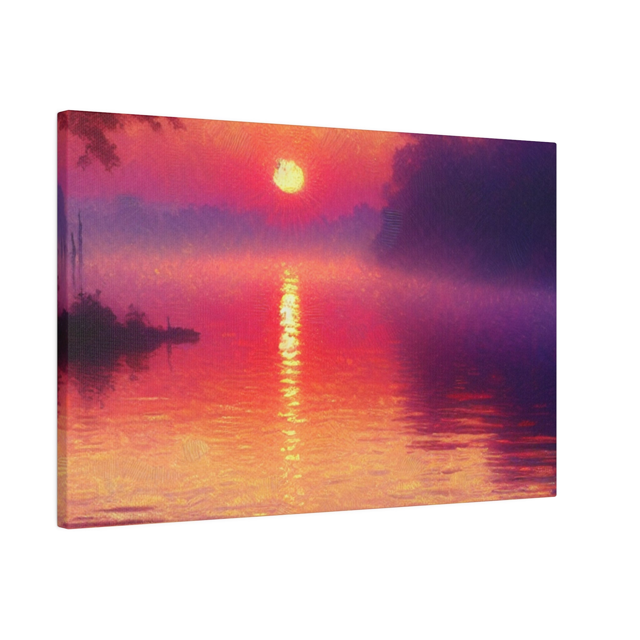 Dawn's Radiant Embrace Sunrise Painting Canvas