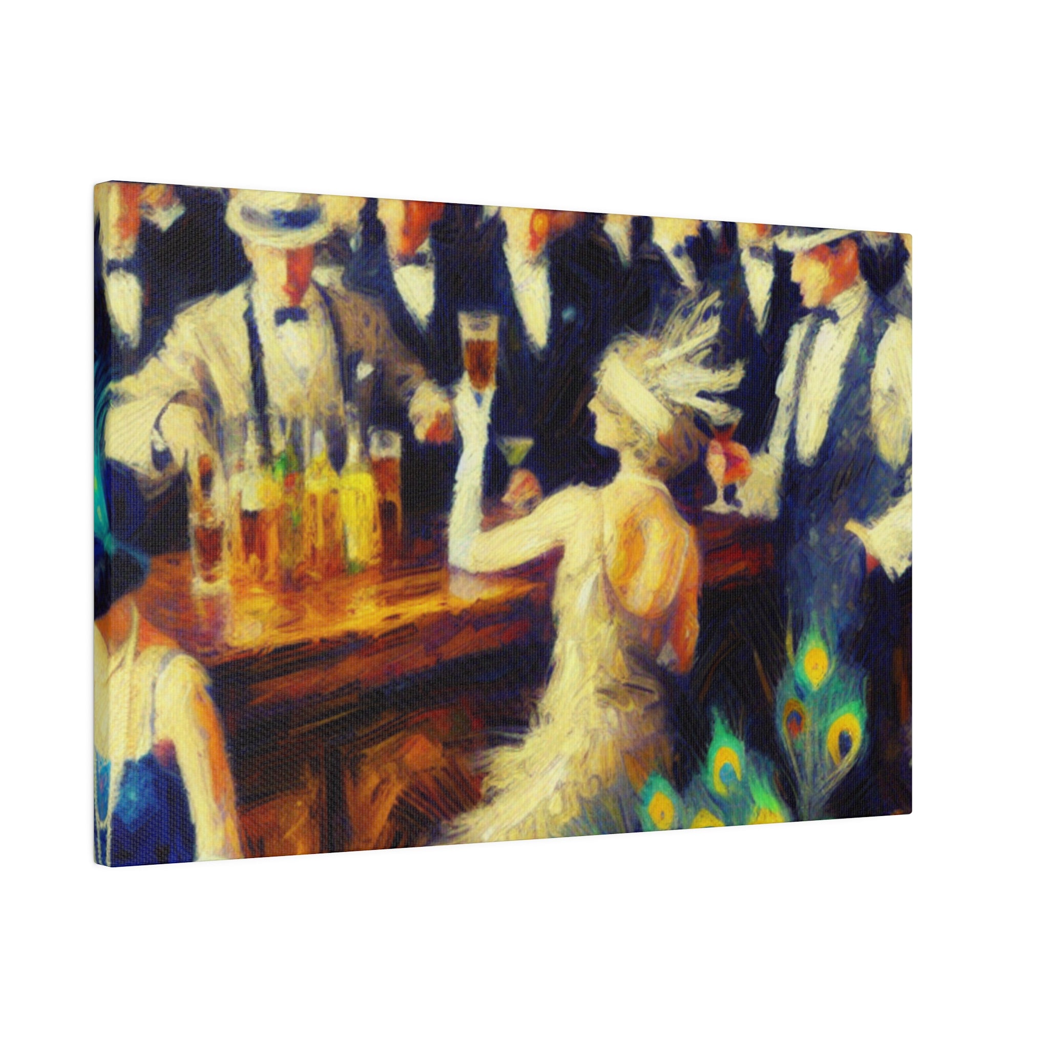 Moonlight Beer Haven Retro Speakeasy Bar Art Canvas