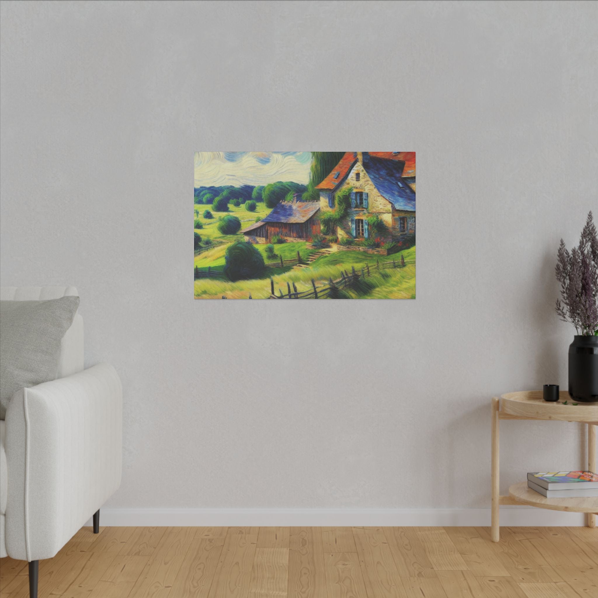 Rustic Homestead Hues Farmhouse Painting Canvas