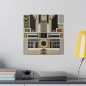 Deco Elegance Lattice Pattern Art Deco Wall Art Canvas