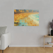 Seaside Reverie Vintage Impressionist Beach Painting Canvas