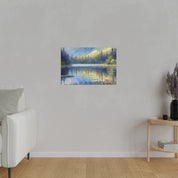 Aqua Serenity Canvas Lake Painting Canvas