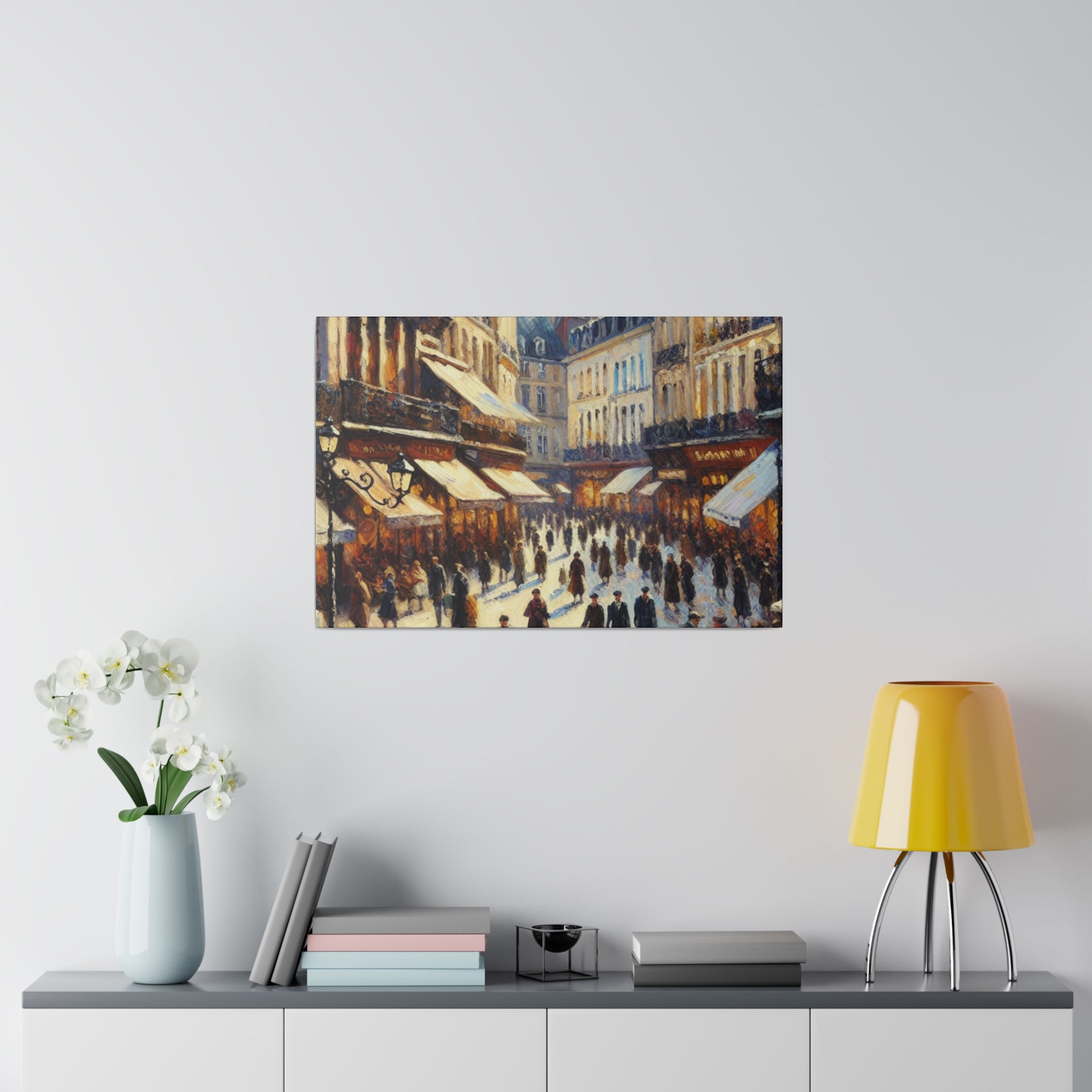 Parisian Street Vintage French Street Painting Canvas