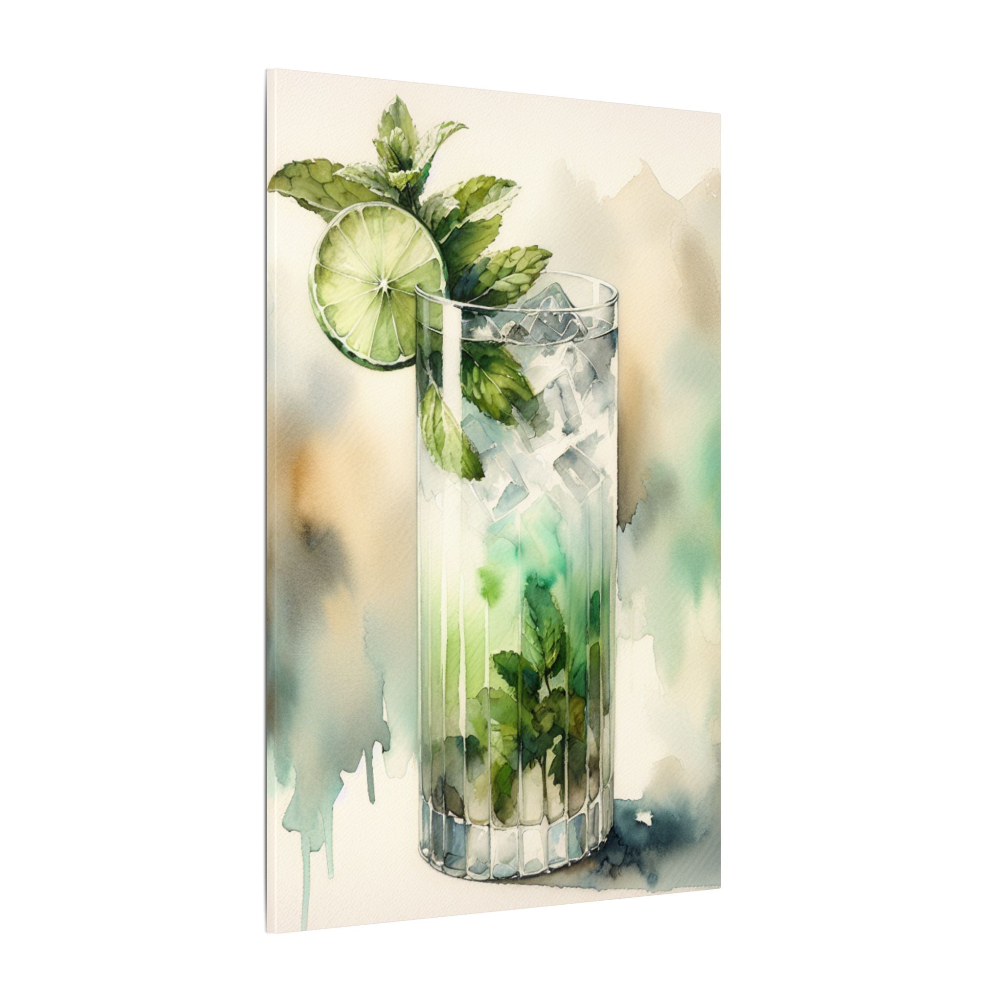 Mojito Cocktail Abstract Canvas