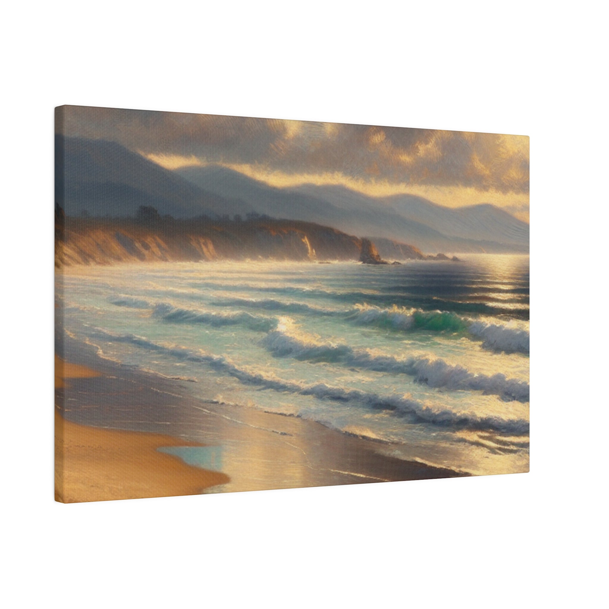 Coastal Whispers Beach Painting Canvas