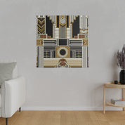 Deco Elegance Lattice Pattern Art Deco Wall Art Canvas