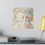 Boho Grace Mosaic Line Art Boho Style Wall Decor Canvas