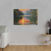 Serene Lake Whispers Lake Painting Canvas