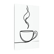 Minimal Coffee Mug Steam Canvas
