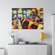 1950s 6pm Weekday Retro Bar Art Canvas