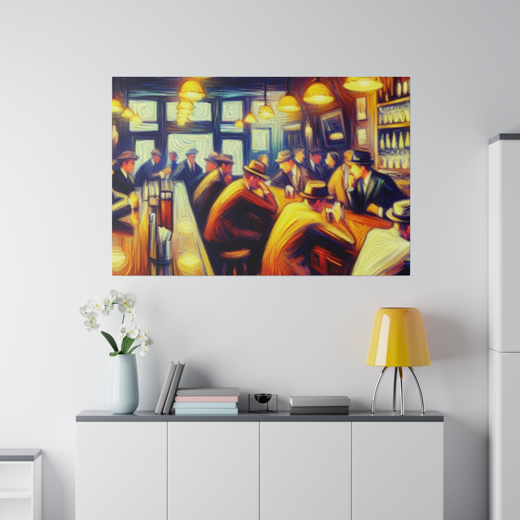 1950s 6pm Weekday Retro Bar Art Canvas