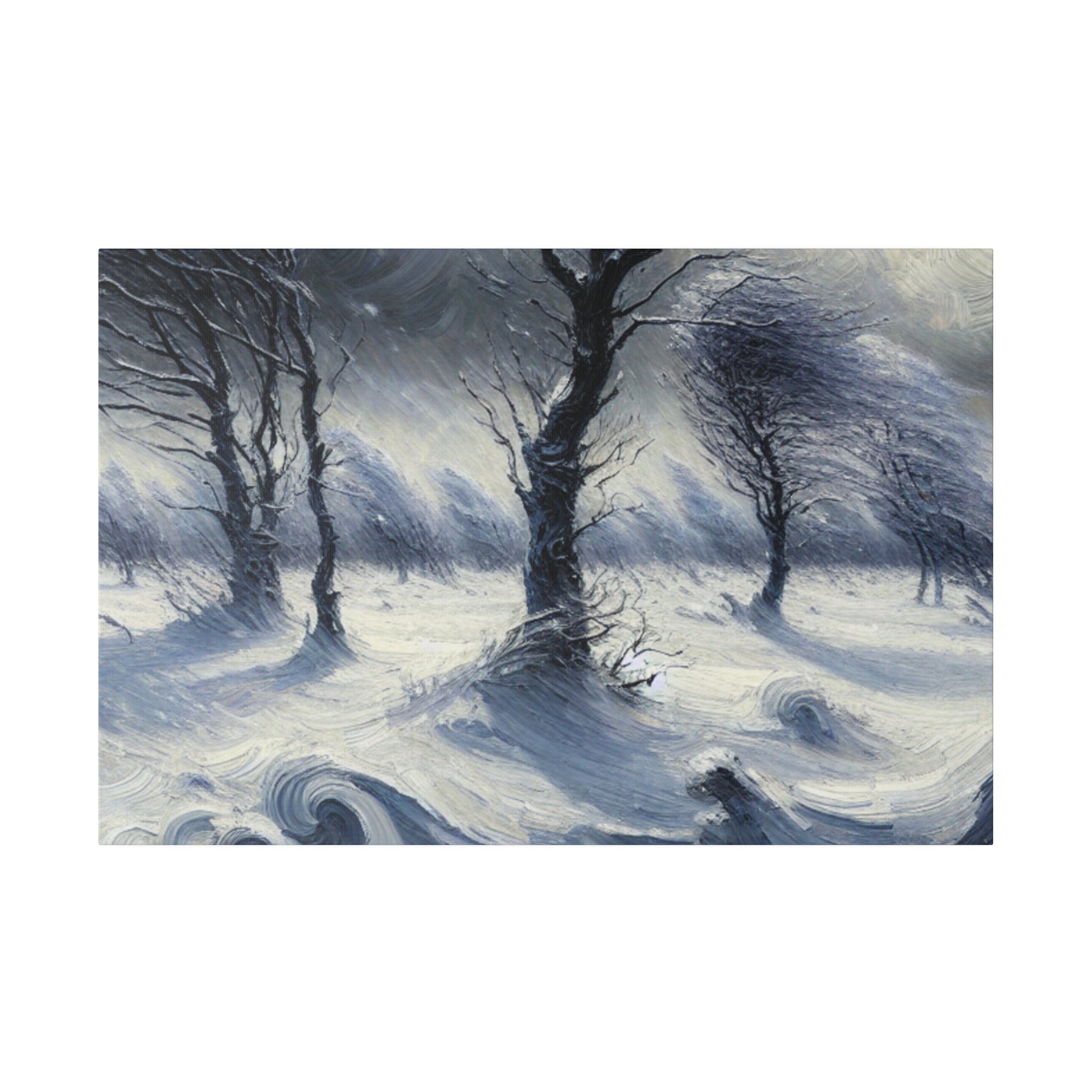 Whispers of Winter Past Vintage Snowscape Winter Painting Canvas