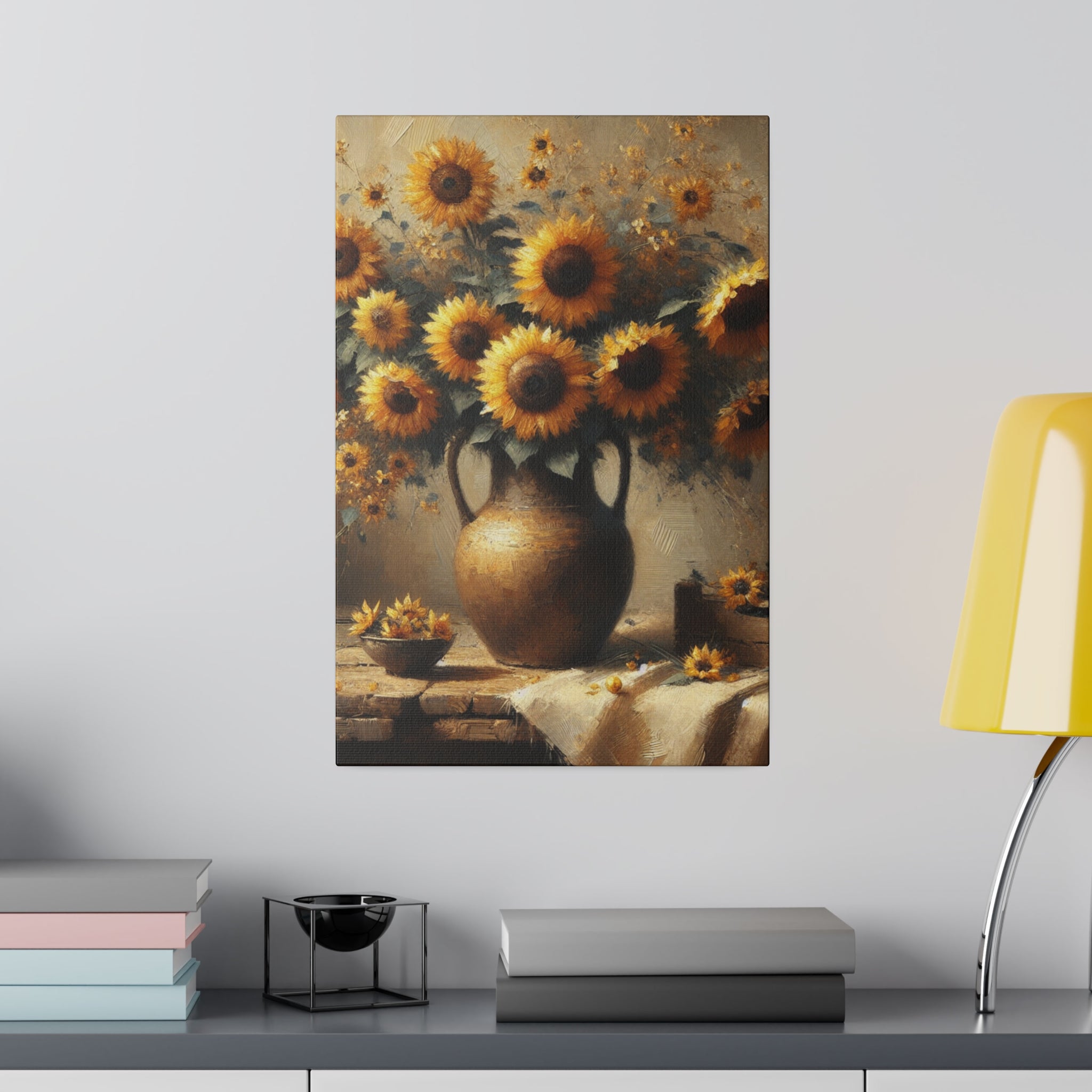 Blossom Memoirs Flowers In Vase Sunflower Painting Canvas