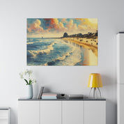 Seaside Strokes Vintage Beach Dreamscape Beach Painting Canvas