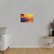 Sunrise Canvas Painting | Sunrise Over Water | Scenic Wall Art