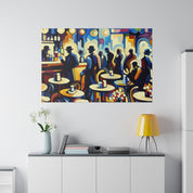 Old Time Expressionist European Cafe Artwork Canvas