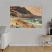 Seashore Whispers Impressionist Empty Beach Painting Canvas