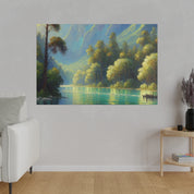 Serene Depth Reflections Lake Painting Canvas