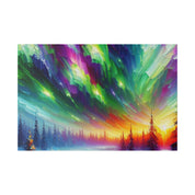 Aurora Ice Caps Northern Lights Painting Canvas