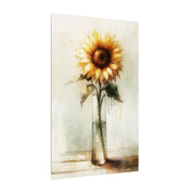 Rustic Sunflower Vase Canvas