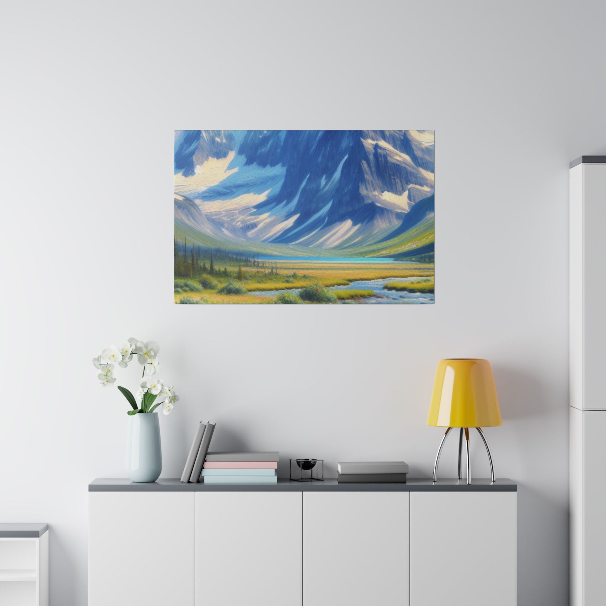 Peaks In Daylight Mountain Landscape Painting Canvas