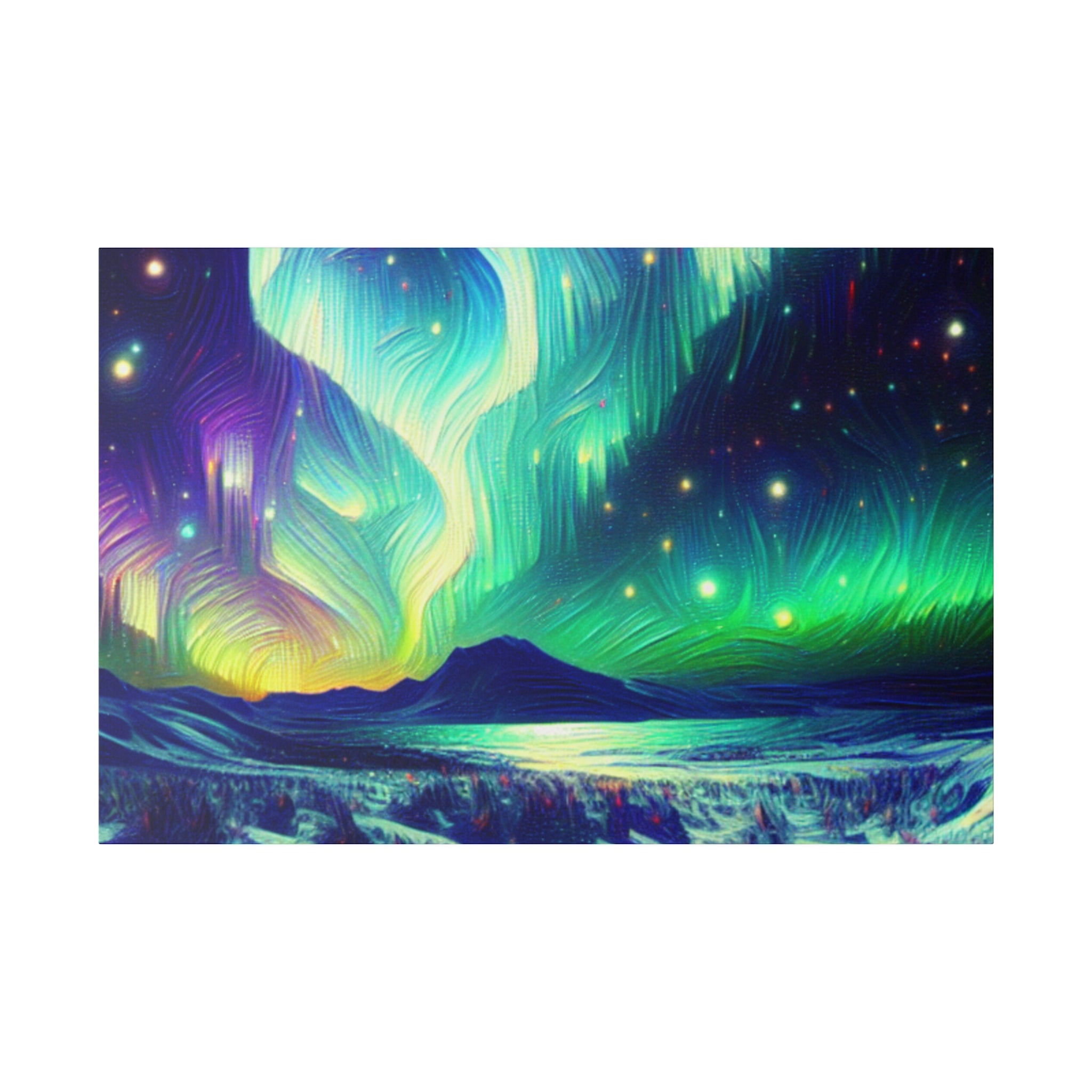 Aurora Winter Dream Northern Lights Painting Canvas